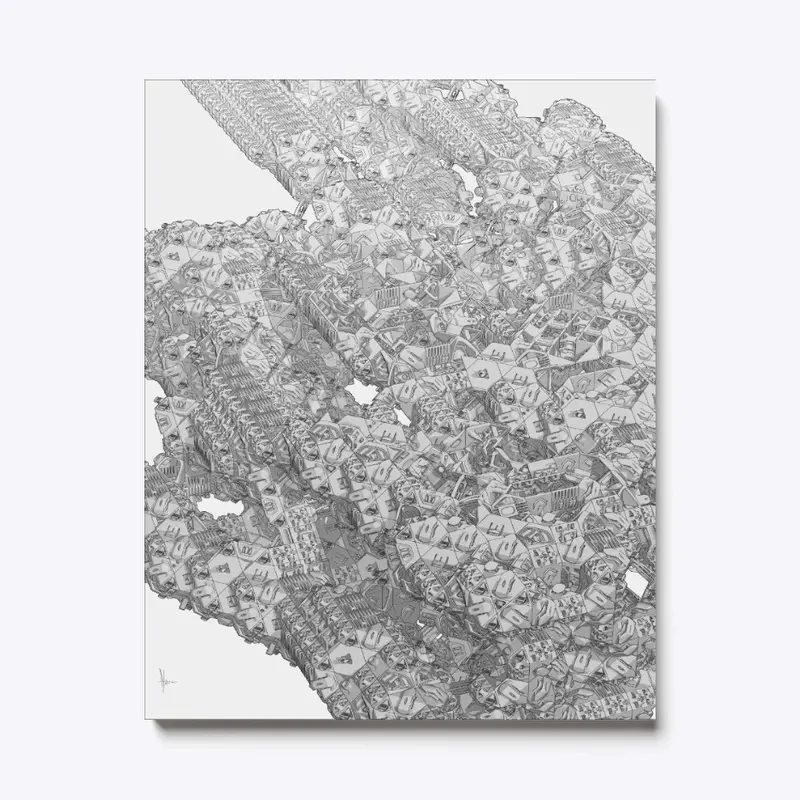 Infinite city - CANVAS PRINT - Type 1